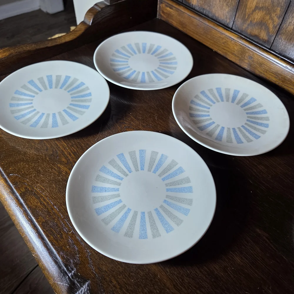 Homer Laughlin Blue and White Dinnerware Set